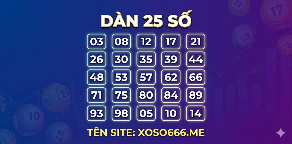 Dàn đề 25 số