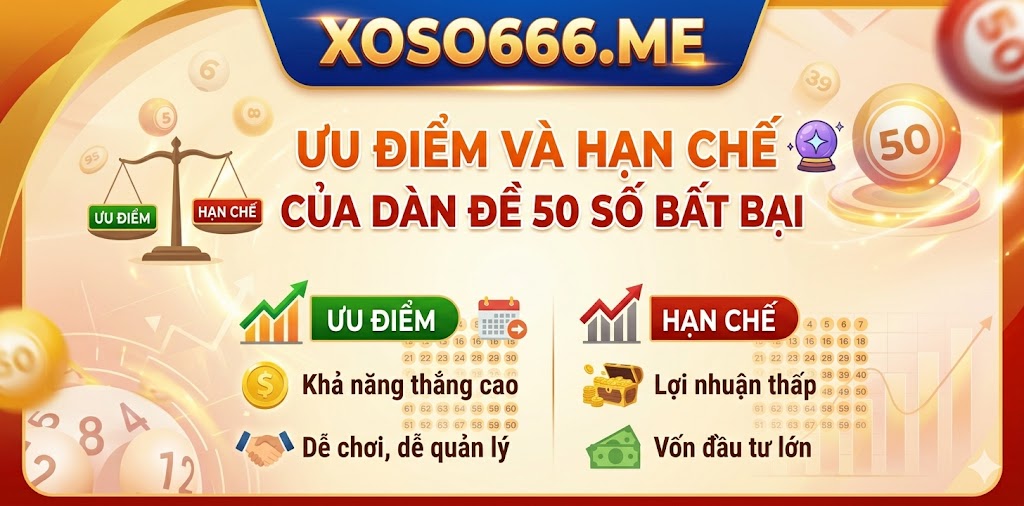 Ưu điểm và hạn chế của dàn đề 50 số bất bại